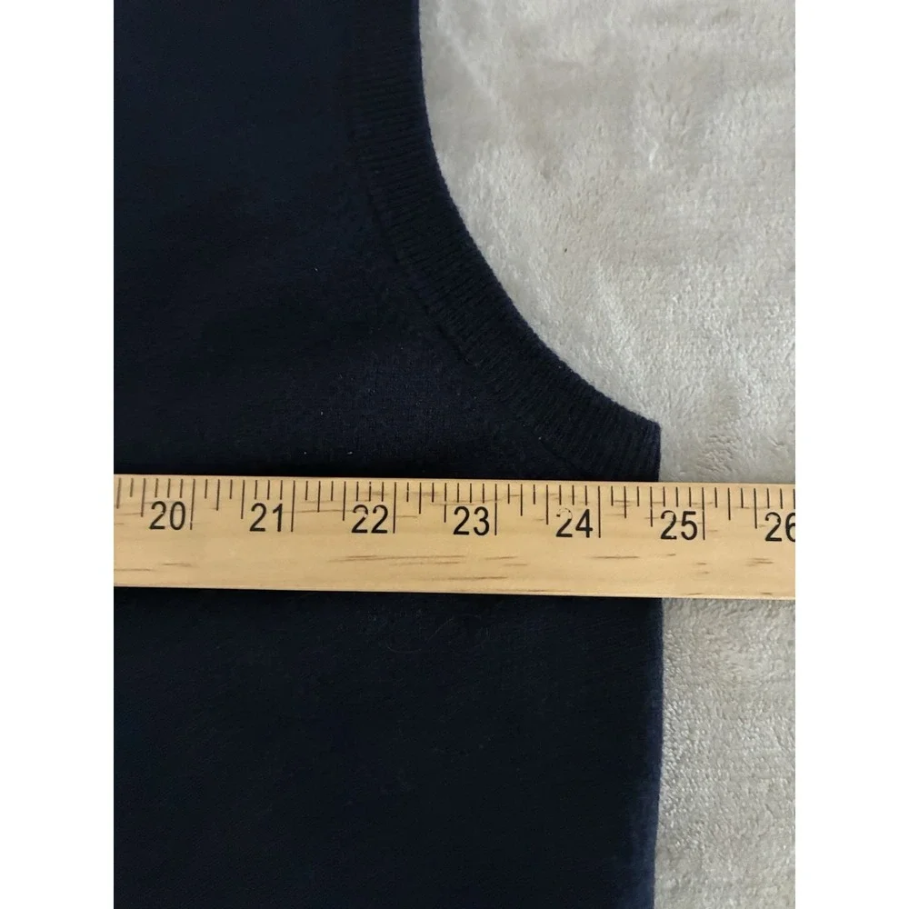 Gucci Sweater Vest Men's s 4XL Navy Wool Knit V-Neck Uniform Pullover *SLIM FIT*